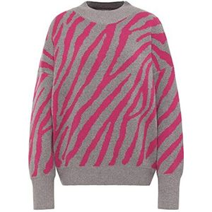 myMo Gebreide trui voor dames 12419544, grijs/roze, XS/S