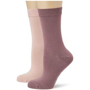 Camano Dames Online Women Basic Silky Feeling Socks 4p, Cameo Rose, 39-42