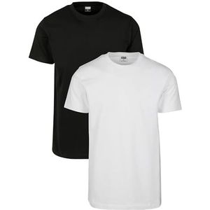 Urban Classics Heren T-shirt (verpakking van 2), zwart/wit, 5XL