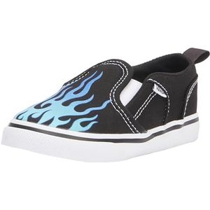 Vans Unisex Kid's Asher Sneaker, Vlam Zwart Wit, 6.5 UK Child