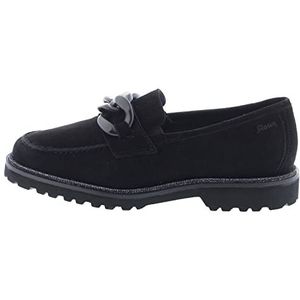 Sioux Meredith-744-H, mocassins voor dames, zwart, 42,5 EU, Zwart, 42.5 EU Breed