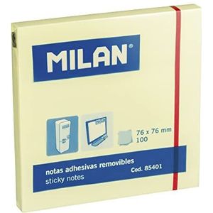 Karteczki samoprzylepne Milan 76x76 mm zólte, 100 sztuk: 85401
