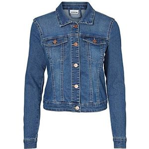 Noisy may Nmdebra Ls Denim Jacket Noos Jeansjack voor dames, blauw (medium blue denim), XXL