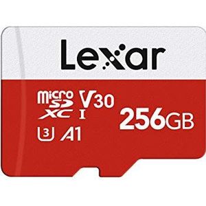 Lexar Micro SD Kaart 256GB E-Serie, microSDXC UHS-I Geheugenkaart met Adapter - Tot 100 MB/s, A1, U3, Class10, V30, Hoge Snelheid TF-kaart