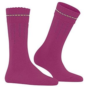 FALKE Dames Neon Knit Duurzaam Biologisch Katoen Wol Ademend Warm Half hoog met Patroon 1 Paar Sokken, Roze (Pink Orchid 8409), 35-38