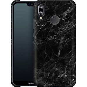 caseable Huawei P20 Lite telefoonhoes - hardcase beschermhoes - schokabsorberend & krasbestendig oppervlak - kleurrijk design & rondom print - Midnight Marble - marmer