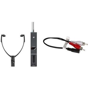 Sennheiser RS 2000 Digital Wireless TV Headphones - Black & Goobay 50092 audiokabel jack 3,5 mm naar chinch-adapter, 3,5 mm AUX-aansluiting naar chinch-stekker (L/R), 0,2 m