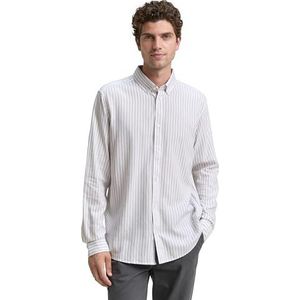 TOM TAILOR heren overhemd, 38501 - White Stripe, XXL