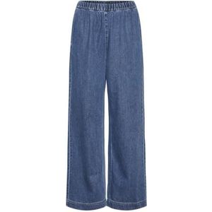 PIECES Pcnira Mw Loose Pant Jean, medium blauw (medium blauw denim), L, Medium Blauw (Medium Blauw Denim), L