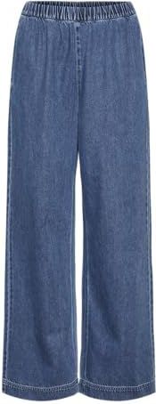 Jeans - Blauw Denim - Loosefit - Mid Waist - Lang