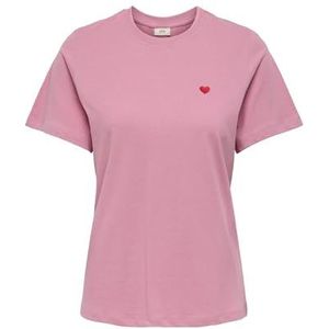 Jdy Pisa S/S Print Top JRS Noos, Cashmere Rose, L