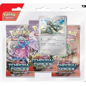 POK Trading Card Game Scarlet & Violet 05 Temporal Forces 3 Booster Blister - Cyclizar