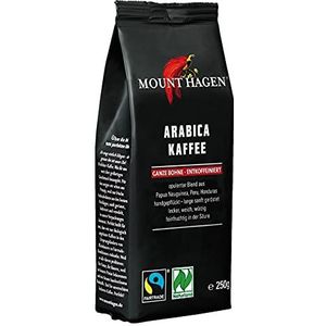 Mount Hagen Bio FT Naturland Arabica Roosterkoffie, hele bonen, ontcafeïneerd, 250 g