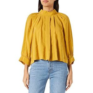 Sisley Womens 59ESLQ02R Blouse, Mustard 3P8, L