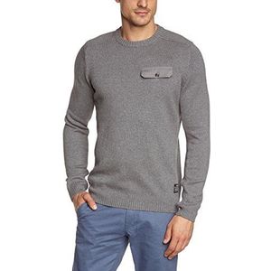 JACK & JONES Herentrui WORKER O-NECK CORE, grijs (gemengd grijs), XL