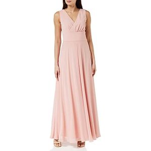 Gina Bacconi Dames Smc Top en Chiffon Rok Maxi Jurk Cocktail, Rose Peach, 10, rozenperzik, 36