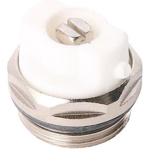 Sanitop-Wingenroth Ontluchtingsstop voor radiator, meerkant, 5 mm, type 3/8"" schroefdraad, zelfdichtend, messing vernikkeld, 274746