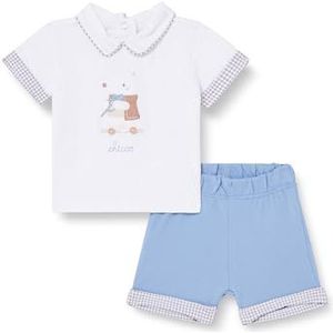 Chicco Set bestaande uit T-shirt en korte broek, casual, voor kinderen, middenblauw, 0 Maanden