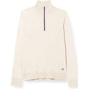 Active Cashmere Heren A|c Sport Performance Quarter Zip Top Vest Trui, Beige, S