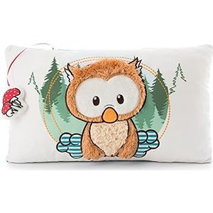 NICI Owlino de Baby Uil Knuffelkussen – The Owlsons Pluizig Kussen voor Meisjes, Jongens en Baby's – Rechthoekige Knuffelkussens, 43 x 25 cm