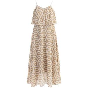 paino Dames maxi-jurk 19227014-PA01, beige wit, XS, maxi-jurk, XS