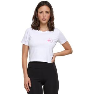 Merchcode Dames T-shirt Ladies Minnie Mouse Wink Tee, Regular Fit, katoen 100%, XS, wit, XS