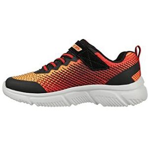 Skechers Jongens Go Run 650 Norvo Sneaker, Zwart Rood Textiel Zwart Synthetisch Rood O, 35.5 EU