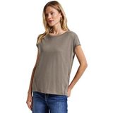 STREET ONE - Shirttop - Dark tumbled beige - Met Gehaakte Details