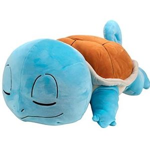 Bandai - Pokémon – pluche dier Carapuce (Squirtle) 40 cm – zacht Pokémon-pluche dier dat slaapt – JW0220
