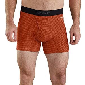 Carhartt Men's MBB122 5 Inch Tech Boxer Brief - Medium - Fired Brick