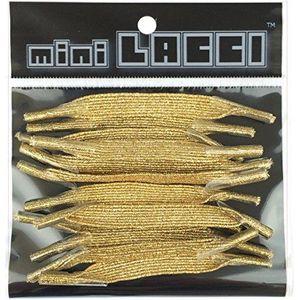 minilacci Elastische veters ML32P, gouden glitter, Eén maat