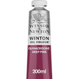 Winsor & Newton 1437250 Winton fijne olieverf van hoge kwaliteit met gelijkmatige consistentie, lichtecht, hoge dekkingskracht en rijk aan pigmenten - 200ml Tube, Quinacridone Deep Pink
