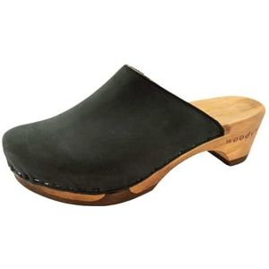 Woody Katharina houten schoen voor dames, zwart, 36 EU, zwart, 36 EU