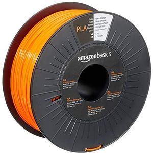 Amazon Basics 3D-printerfilament, PLA, 1,75 mm, neon-oranje, spoel van 1.75 kg