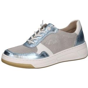 Caprice Dames 9-23504-44 sneakers, wit/LT.Blue, 42 EU, Wit Lt Blauw, 42