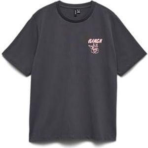 VERO MODA Vmlilje Caty Ss Top Box JRS Ga, asphalt, M