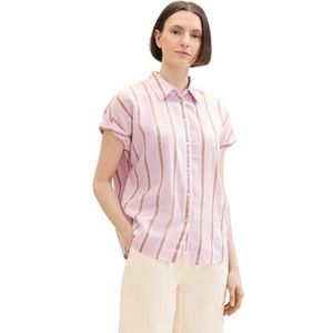 TOM TAILOR Damesblouse, 31954 - Lilac Brown Vertical Stripe, 36