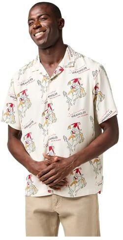 Overhemd - Korte Mouwen - Viscose - All-Over Print - Casual Pasvorm