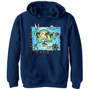 Disney Tinkerbell - Never Land Coast YTH Hoodie Navy Blue 12/13, donkerblauw, XL