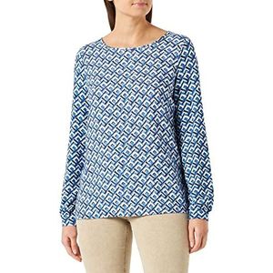 GERRY WEBER Edition Dames 870007-44106 T-shirt, blauw print, 34, Blauw opdruk, 34