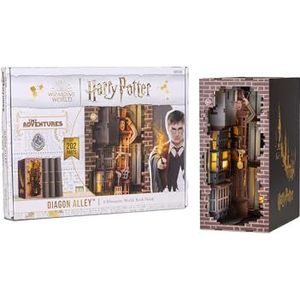 Revell Tiny Adventures, Diagon Alley Harry Potter 3D miniatuurhuis, Book Nook houten boekensteun, verjaardagscadeau voor fans, boekensteun Harry Potter