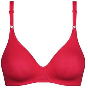 DIM 1 x damesbeha zonder beugel, Cheri rood, 90B