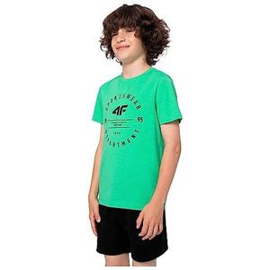4F JUNIOR T-shirt M294 Color Canary Green, maat 152 voor heren, Canary Green, 152