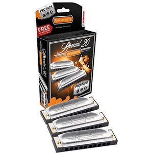 Hohner Pro Pack Special 20 Pack met 3 mondharmonica a/c/g