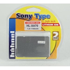 Hahnel HL-XA70 Li-Ion batterij voor Sony Type A Series Camcorder Ioni Litio 1220mAh 8.8V oplaadbare batterij