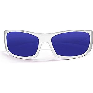 Ocean Sunglasses Bermuda zonnebril, gepolariseerd, frame wit gelakt, glazen: Revo blauw (3401.2)