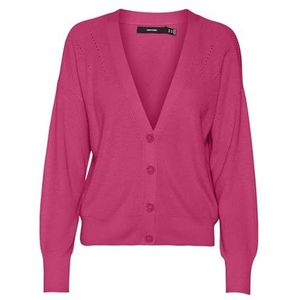 VERO MODA Gebreid vest voor dames, Raspberry Sorbet, M