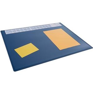 Durable bureauonderlegger met jaarkalender, 65 x 50 cm, anti-slip, PP, Made in Germany, donkerblauw, 722307
