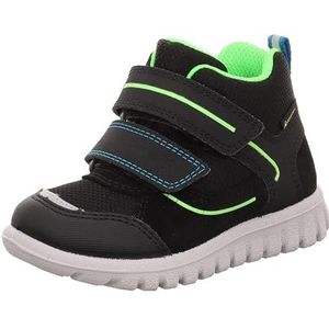 Superfit Jungen SPORT7 MINI leicht gefütterte Gore-Tex Sneaker, SCHWARZ/HELLGRÜN 0010