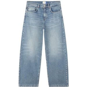 LTB Jeans Dames Larrie B - Baggy High Rise Basic-5-Pocket Medium Wash Blauw van katoenmix - Maat W30L32, blauw, 30W / 32L